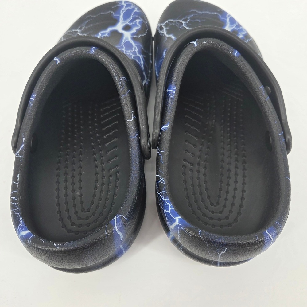 Crocs Classic Clog Lightning Black Blue Men's 6 Womens 8 Shoes Casual Comfort - Picture 5 of 8